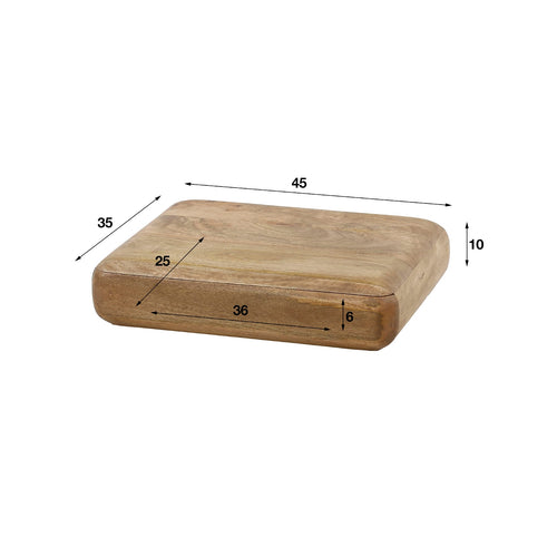 Giga Meubel Nachtkastje Sleek - Naturel Hout - 45x35x13cm