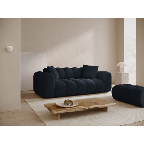 Cosmopolitan Design - Bank Treno 3-zits, flueel donkerblauw - 94x210x70cm