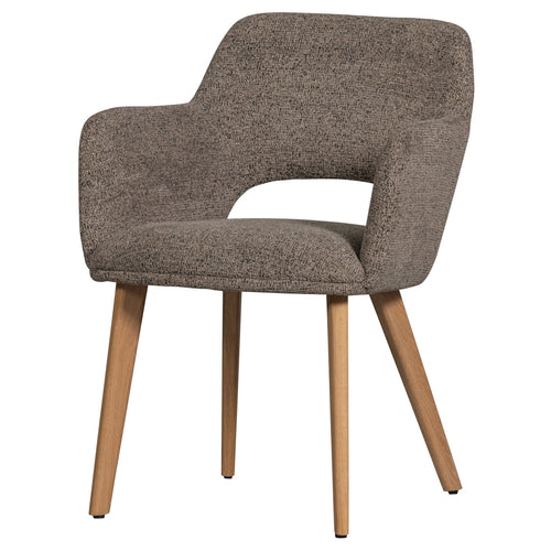 WOOOD eetkamerstoelen Murat Houten Naturel Poot - Taupe - Set van 6 - vtwonen shop