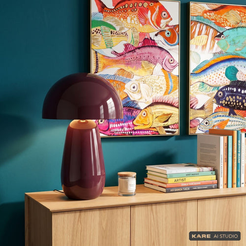 Kare Design Taffellamp Fungo 44cm paars