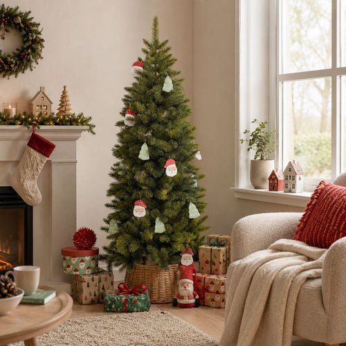 Triumph Tree Bristlecone Fir Pilar - Smalle Kerstboom voor Kleine Ruimtes - Kerstversiering met Volle Uitstraling - Kunstboom met 752 Dennentakken -