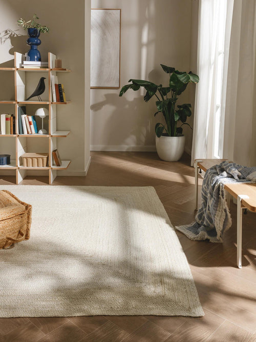 benuta jute vloerkleed Jutta - créme - 160x230 cm