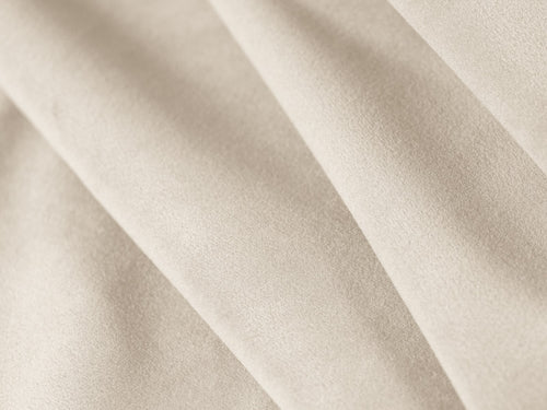 Micadoni Panoramische hoekbank links Miley 6-zits, flueel, lichtbeige - 255x330x70cm