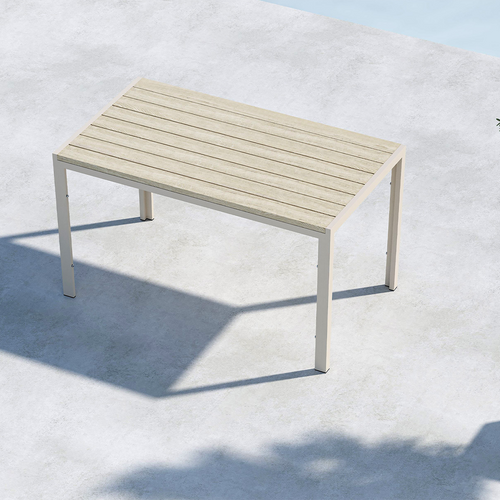 Nest outdoor Joas Polywood Tuin Eettafel Beige - 140 x 90 cm