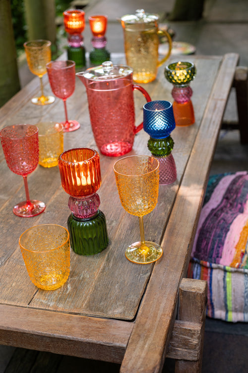 J-Line glas - kunststof - geel - doos van 6 - vtwonen shop