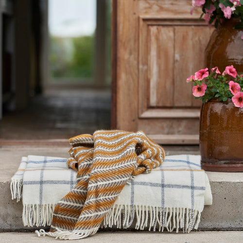 Klippan 100% wollen deken - Oscar - multi amber - 130x200cm - vtwonen shop