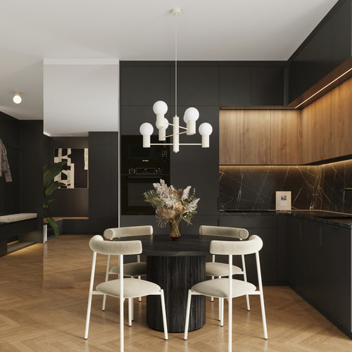 Sollux Lighting Kroonluchter HALO 6 beige - 64x64x230cm