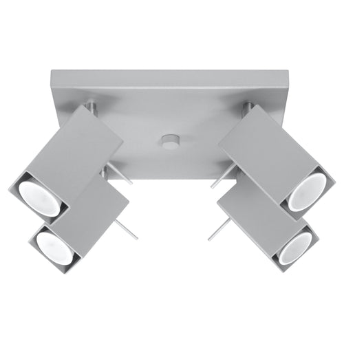 Sollux Lighting Plafondlamp MERIDA 4 grijs - 25x25x16cm