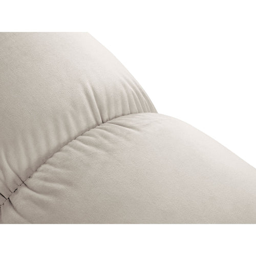Cosmopolitan Design - Poef Cortina flueel donkerbeige - 94x94x43cm