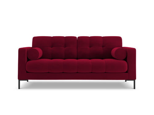 Cosmopolitan Design Bank Bali 2-zits, flueel, rood - 96x152x75cm