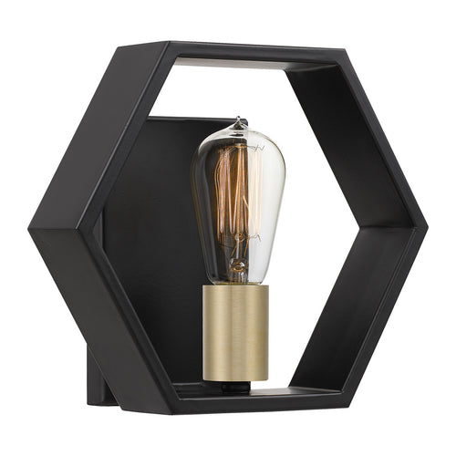 Elstead Quoizel Bismarck Wandlamp Aarde Zwart
