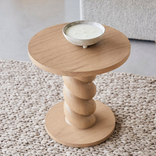 Tikamoon Bijzettafeltje in mindi, crème - Beige - vtwonen shop