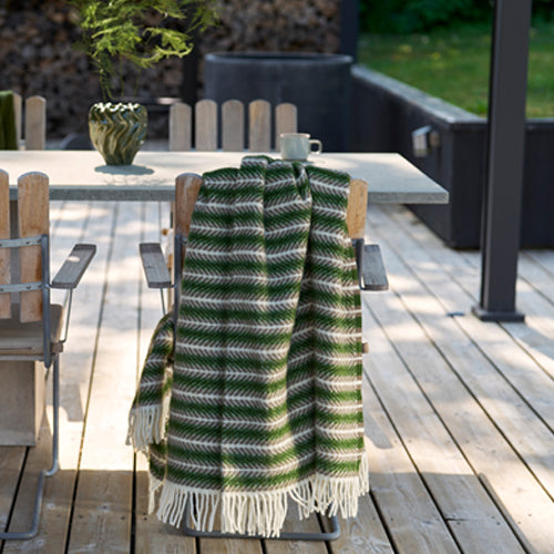 Klippan 100% wollen deken - Oscar - multi green - 130x200cm