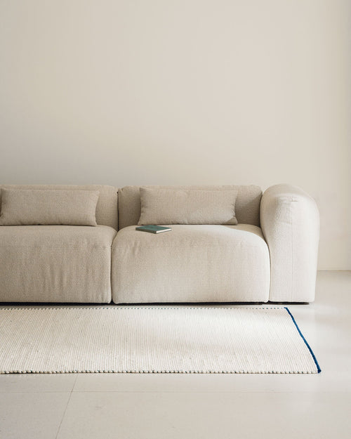 noo.ma handgeweven vloerkleed van Nieuw-Zeelandse wol - laagpolig, gestructureerd, rechthoekig