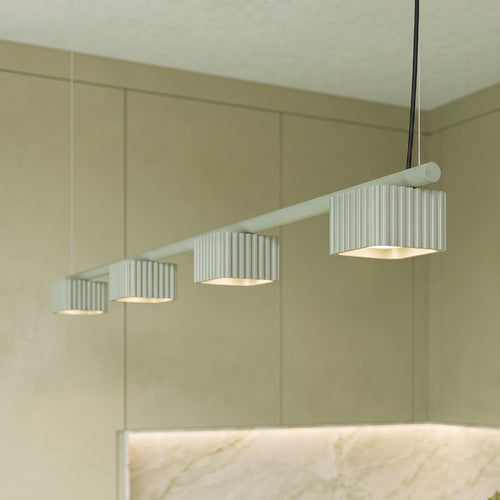 Sollux Lighting Kroonluchter RIFF 4 saliegroen Gx53 - 122x10x208cm