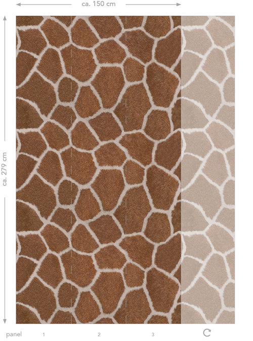 Origin Wallcoverings fotobehang giraffe huid look bruin - 150 x 279 cm - 357244