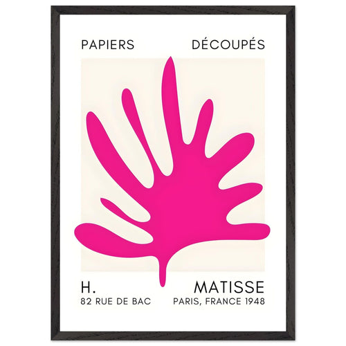 Artfulprints Poster met Lijst Matisse – Coral drift pink   - 50x70 cm - Roze