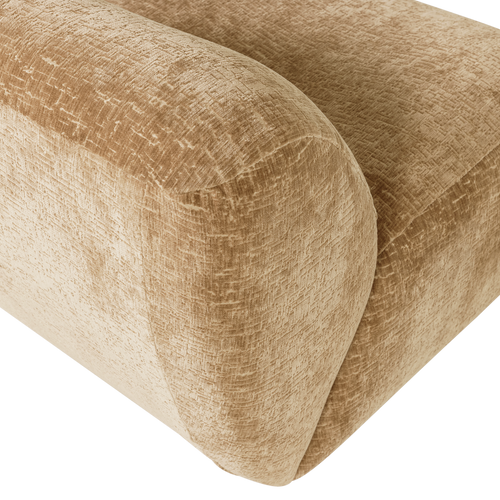 WOOOD fauteuil craquelé Nomu - Velvet - Lichtgeel - 74x76x92