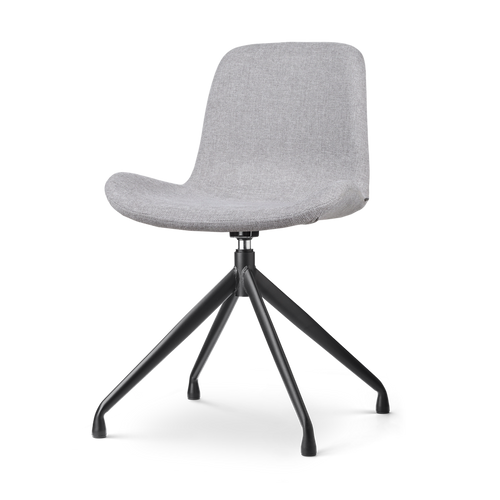 Nolon Nola-Fé Eetkamerstoel Lichtgrijs - Draaibaar Zwart Onderstel - vtwonen shop