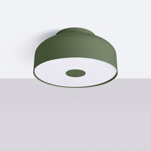 Sollux Lighting Plafondlamp OMIQ olijfgroen - 30x30x15cm