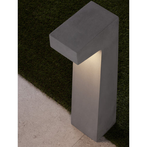 Merano Beaumont Buitenpaal Grijs Cement Glas LED 5W 200Lm 3000K IP65