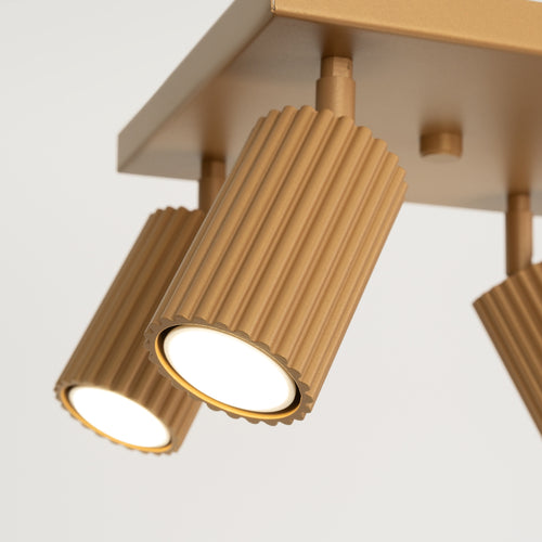 Sollux Lighting Plafondlamp KARBON 4 goud - 25x25x16,5cm