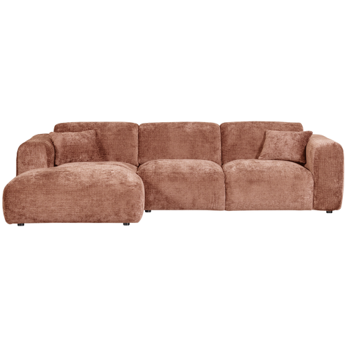 WOOOD chaise longue links Cloud - Chenille - Terra - 80x280x165 cm - vtwonen shop