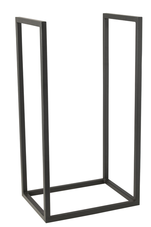 J-Line houder Brandhout Rony - metaal - zwart - vtwonen shop