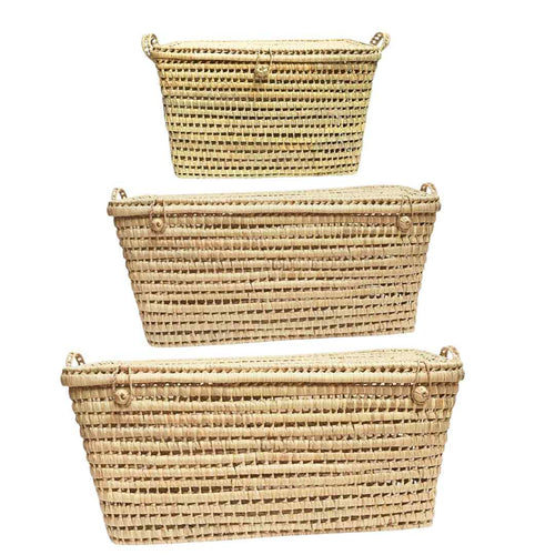 NOA MAY Mand Berber - naturel -palmblad - 45 x 30 x 30 cm