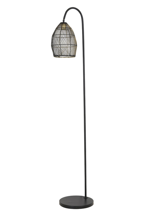 Light & Living vloerlamp MEYA - 34x30.5x172cm - zwart - vtwonen shop