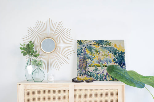 Canvas 60x40 Afdruk Schilders Tuin