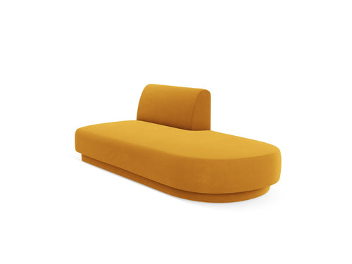 Micadoni Module Miley 2-zits, flueel geel - 90x158x70cm