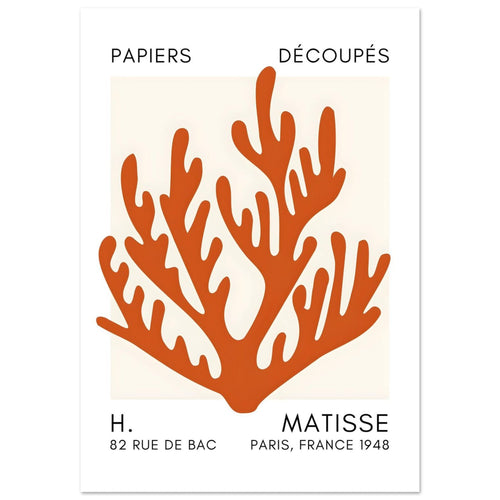 Artfulprints  Matisse – Coral harmony orange   poster 70x100 cm - vtwonen shop