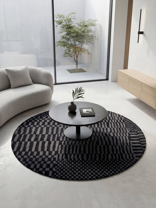 Remix vloerkleed 3652 Noir Baobab - Zwart - 140 x 140 cm
