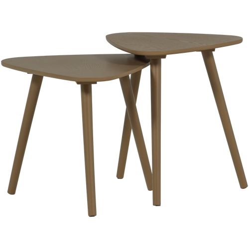 WOOOD bijzettafels Nila - Hout - Mud - Set van 2 - vtwonen shop