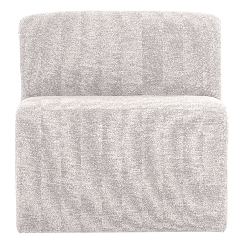 WOOOD eetbank 84 cm rugleuning Mojo Base - Bouclé - Ecru - 83x84x76