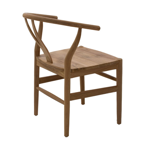 DÉJA Living Tuinstoel Skye - Naturel Teakhout - Zithoogte 47cm - Set van 2 - vtwonen shop