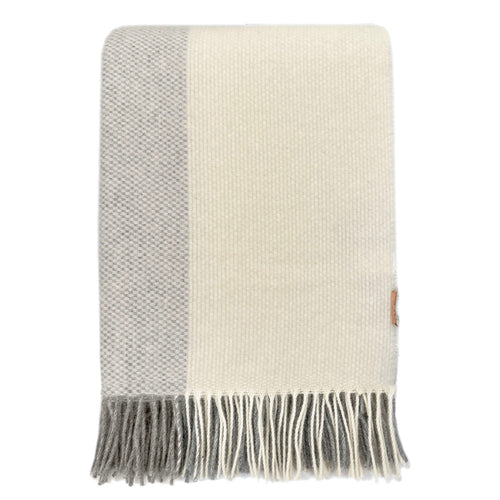 Malagoon plaid Easy nature - grijs - 140x200cm wol