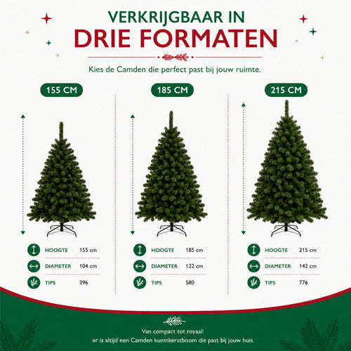 Triumph Tree Camden Kerstboom 215 cm - Kerstversiering voor Binnenshuis met Natuurlijke Uitstraling - Kunstboom met 776 Dennentakken - Klassieke