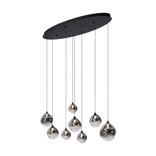Atmooz hanglamp Rosado 8 - zwart - 120 x 45 x H 170 cm - geïntegreerde led