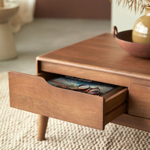 Tikamoon Salontafel in massief mango Gabrielle - Bruin