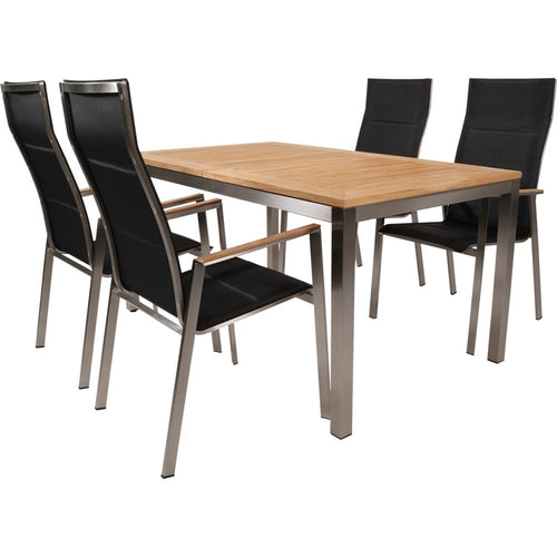 Lesli Living tuintafel Arezzo - antraciet - 130x70x74cm