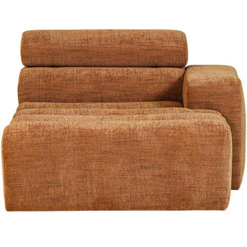 WOOOD chaise longue element arm rechts Novi - Polyester -Oranje Melange - 86x109x173 - vtwonen shop