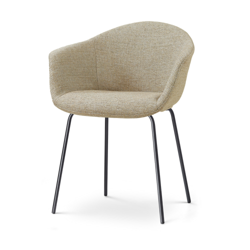 Nolon Nora-Otis Eetkamerstoel Taupe Melange - met Armleuning - Zwart - vtwonen shop