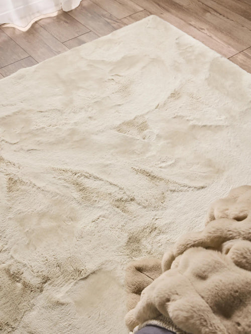 benuta nepbont vloerkleed Dave - crème - 200x200 cm