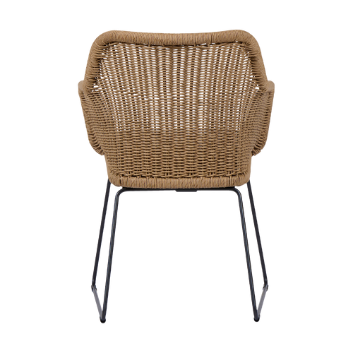 Lisomme Loki Rotan Tuinstoel Naturel - Met Zitkussen - vtwonen shop