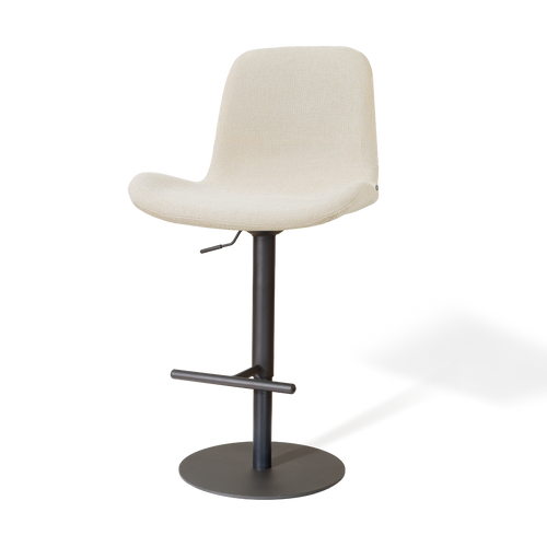 Nolon Niva-Fé tulp barkruk cottonbeige - verstelbaar - zwarte poten
