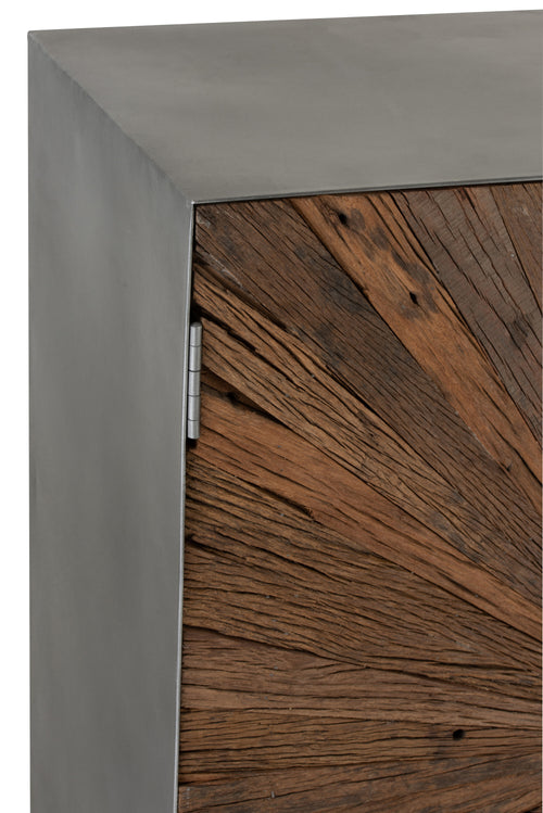 J-Line kast Shanil 2 Deuren - hout/ijzer - naturel