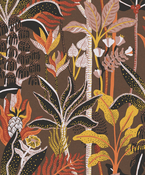 Masureel behang bloemen bruin - 53 cm x 10.05 m - 630563 - vtwonen shop