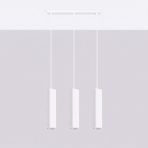 Sollux Lighting Hanglamp RAYO 3L wit - 45x6x98cm